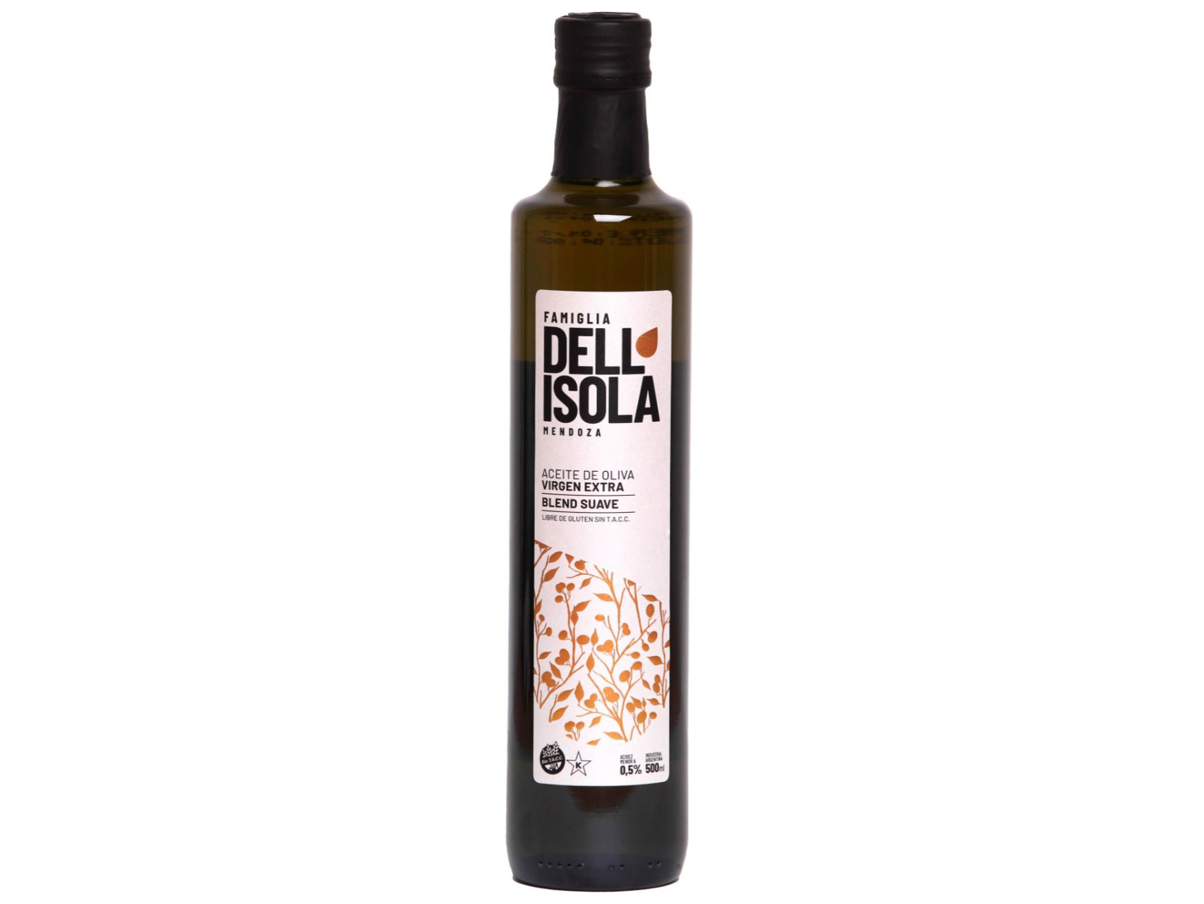Aceite de oliva suave extra virgen 500 cc (Dellisola)