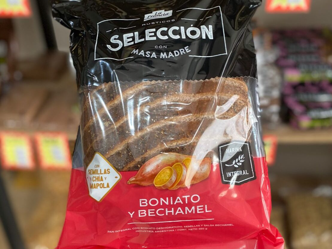 Pan La Francia tipo lactal boniato y bechamel