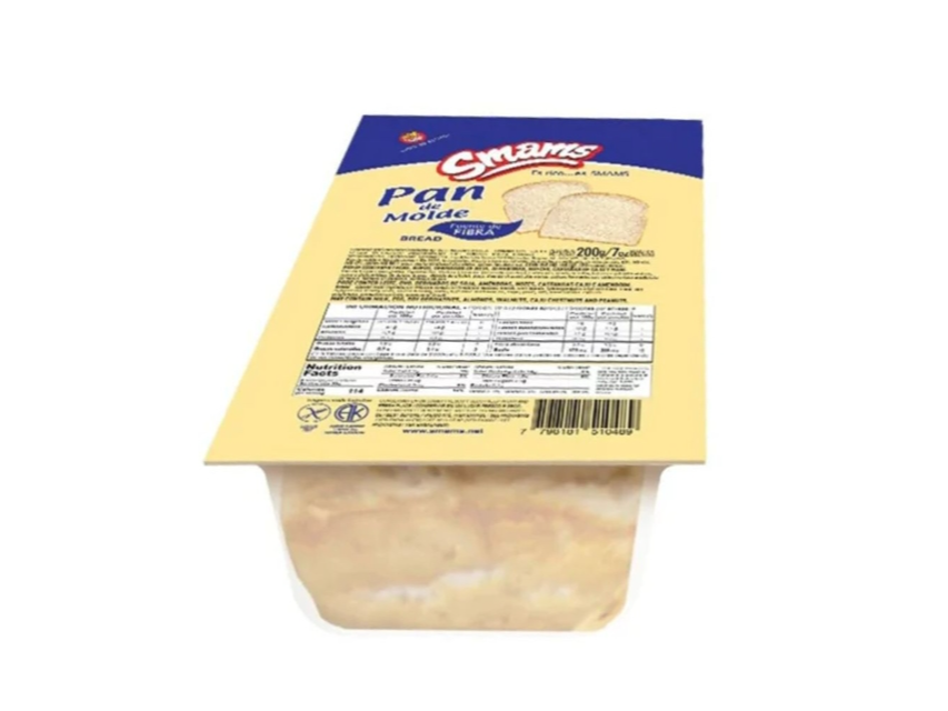 Pan tipo lactal SIN GLUTEN (Smans)