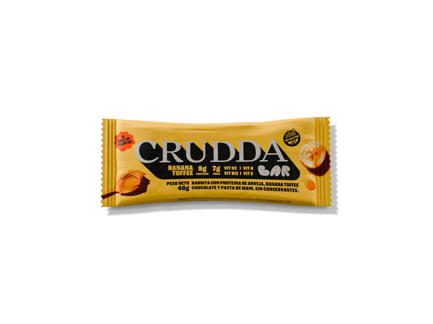 Crudda banana (proteica). Vegano. Sin gluten