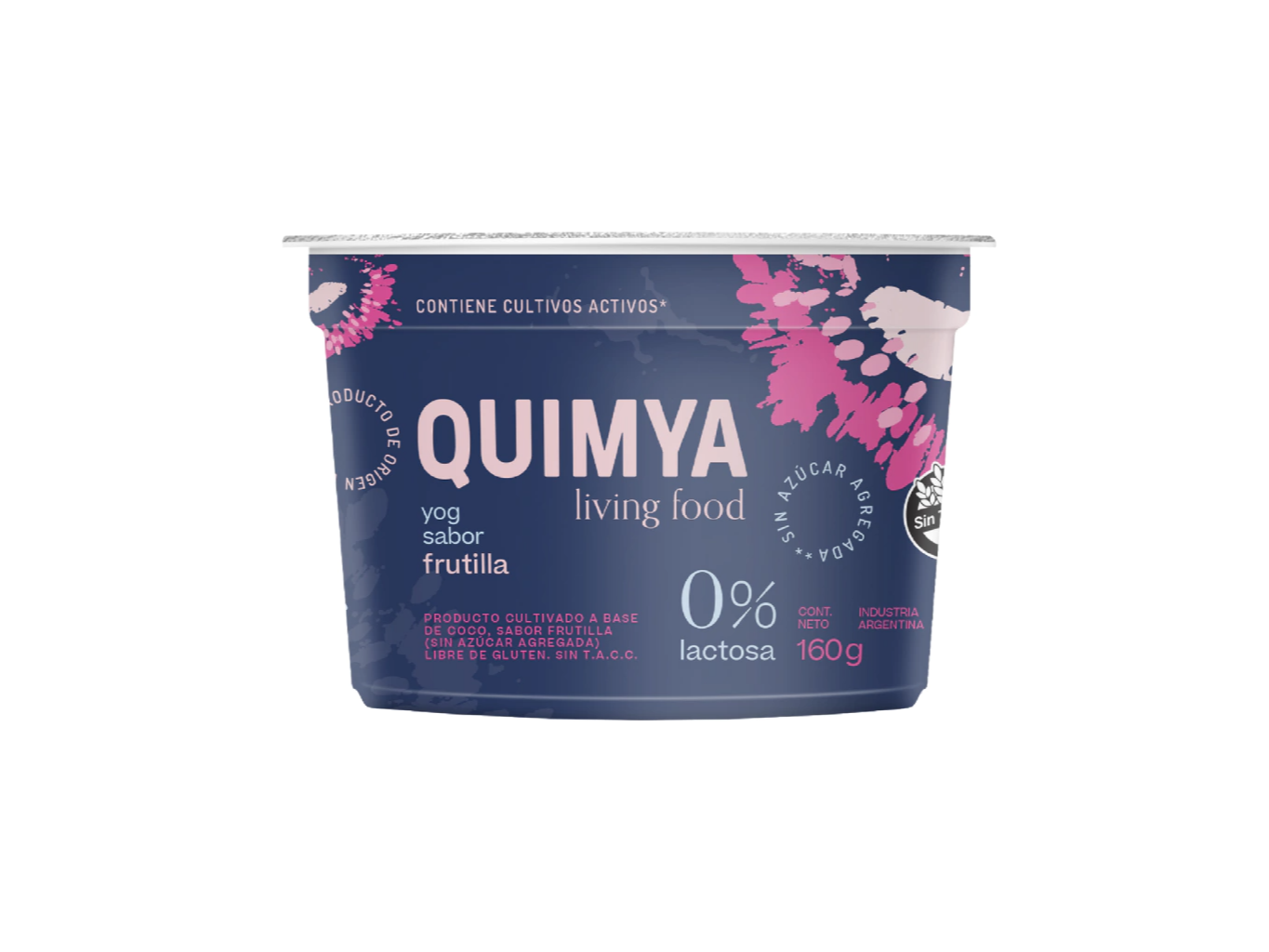 Quimya Yogur Frutilla. Vegano. Sin gluten