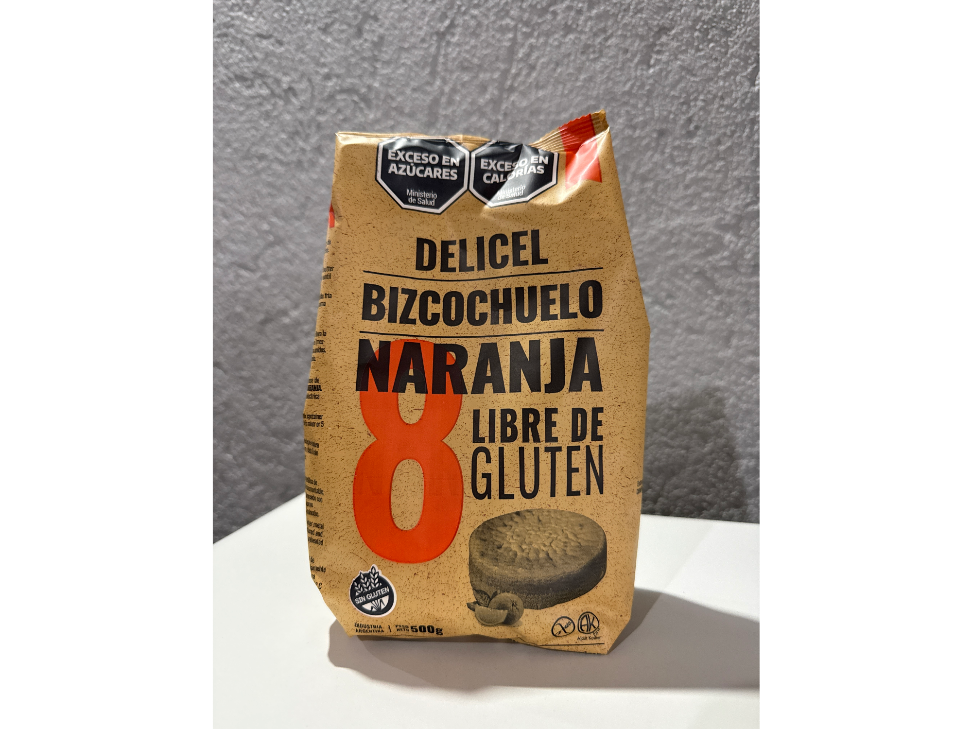 DELICEL- PREMEZCLA BIZC NARANJA X 500GRS