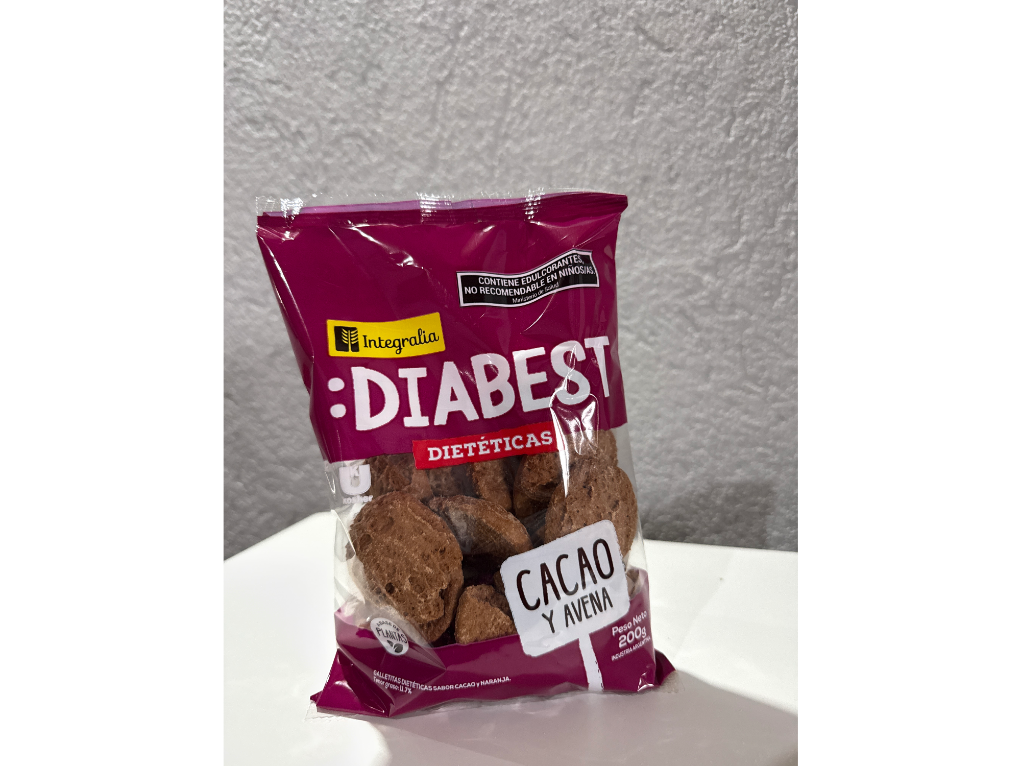 GALLETITAS INTEGRALIA DIABEST X 200GRS CHOCOLATE Y AVENA