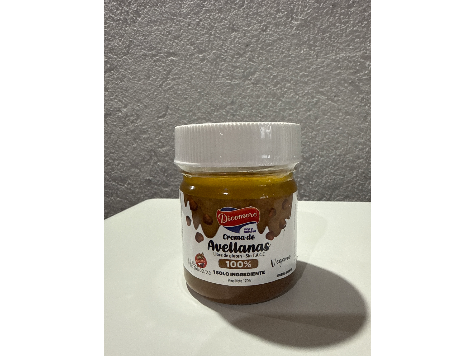 PASTA DE AVELLANA DICOMERE x 170 GRS