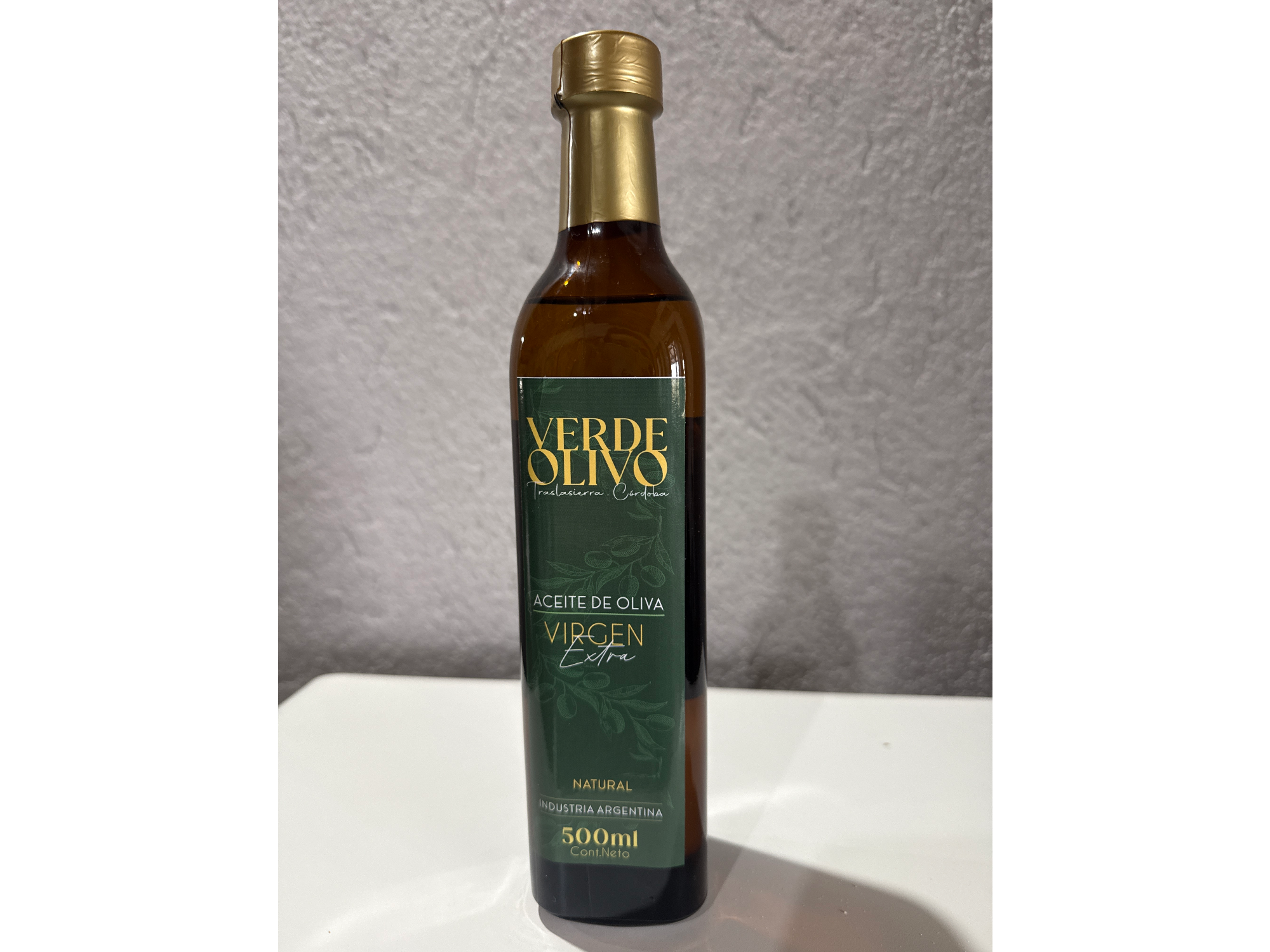 ACEITE VERDE OLIVO NATURAL EXTRA VIRGEN x 500 ML