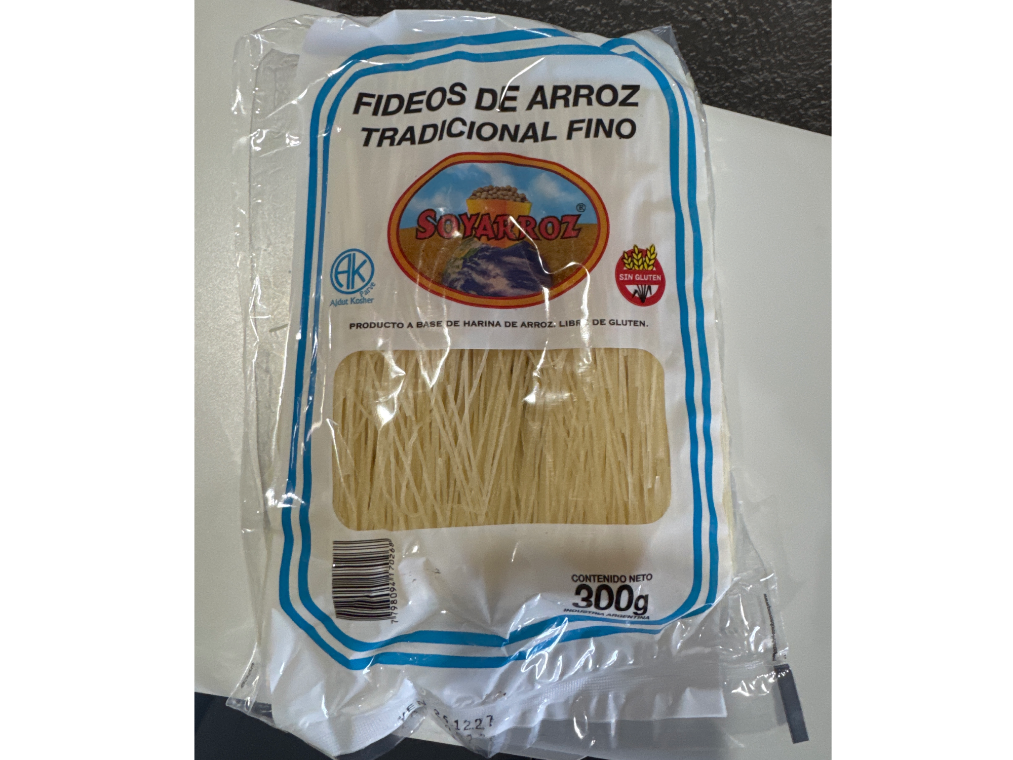 FIDEO SOYARROZ sin TACC  FINO