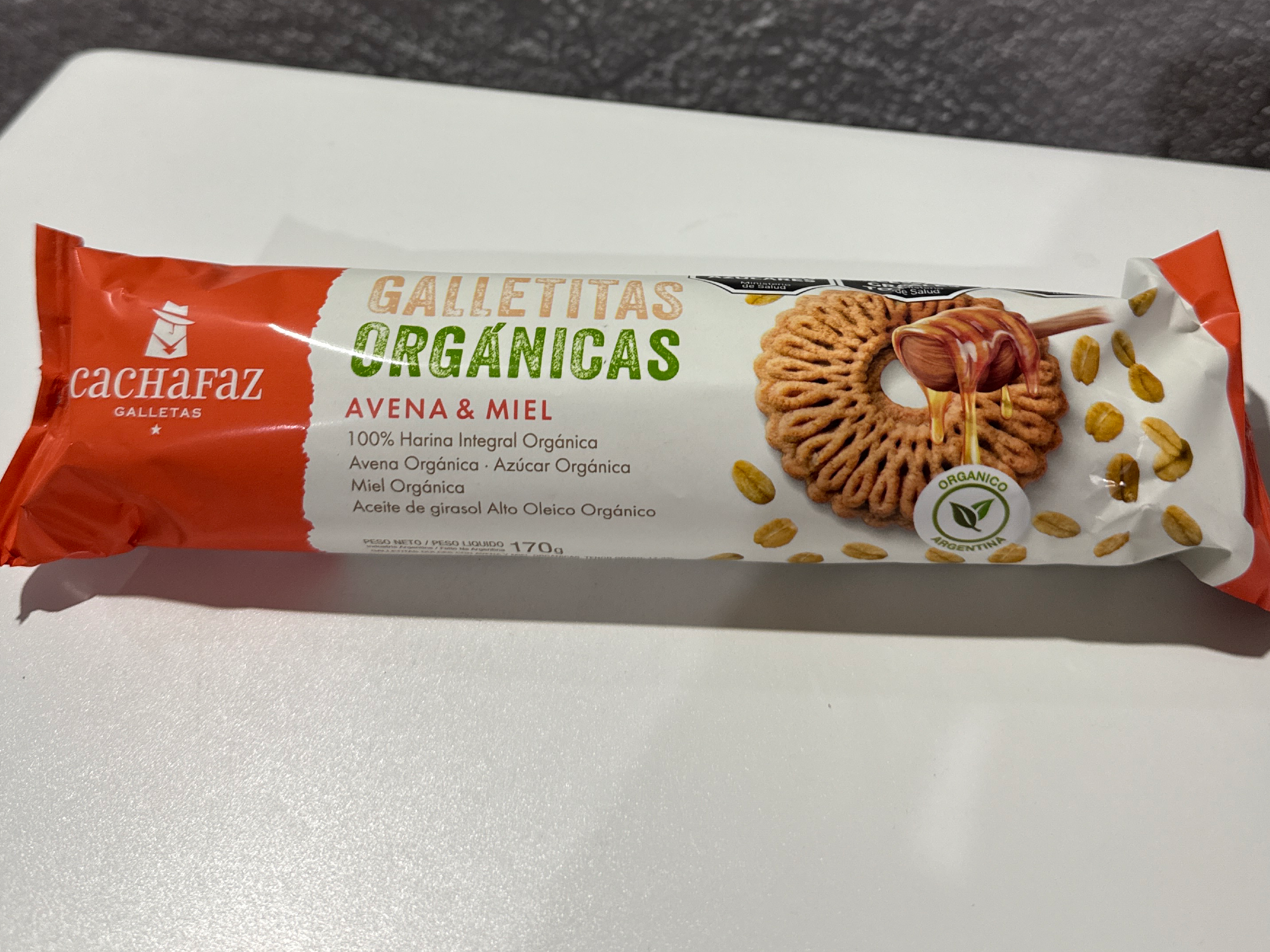 CACHAFAZ ORGANICAS X 170G AVENA Y MIEL