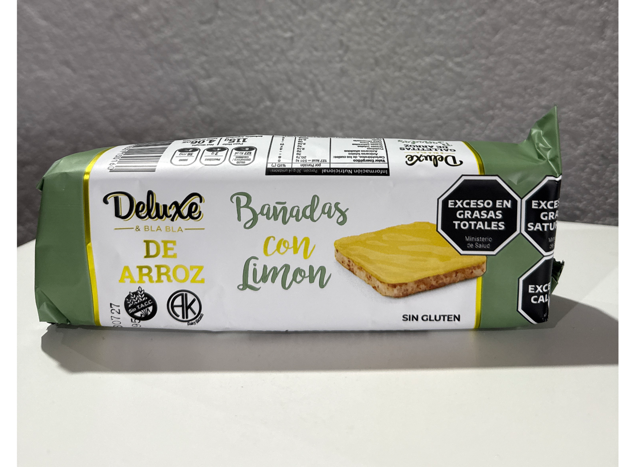 GALLETA DE ARROZ BAÑADA LIMON