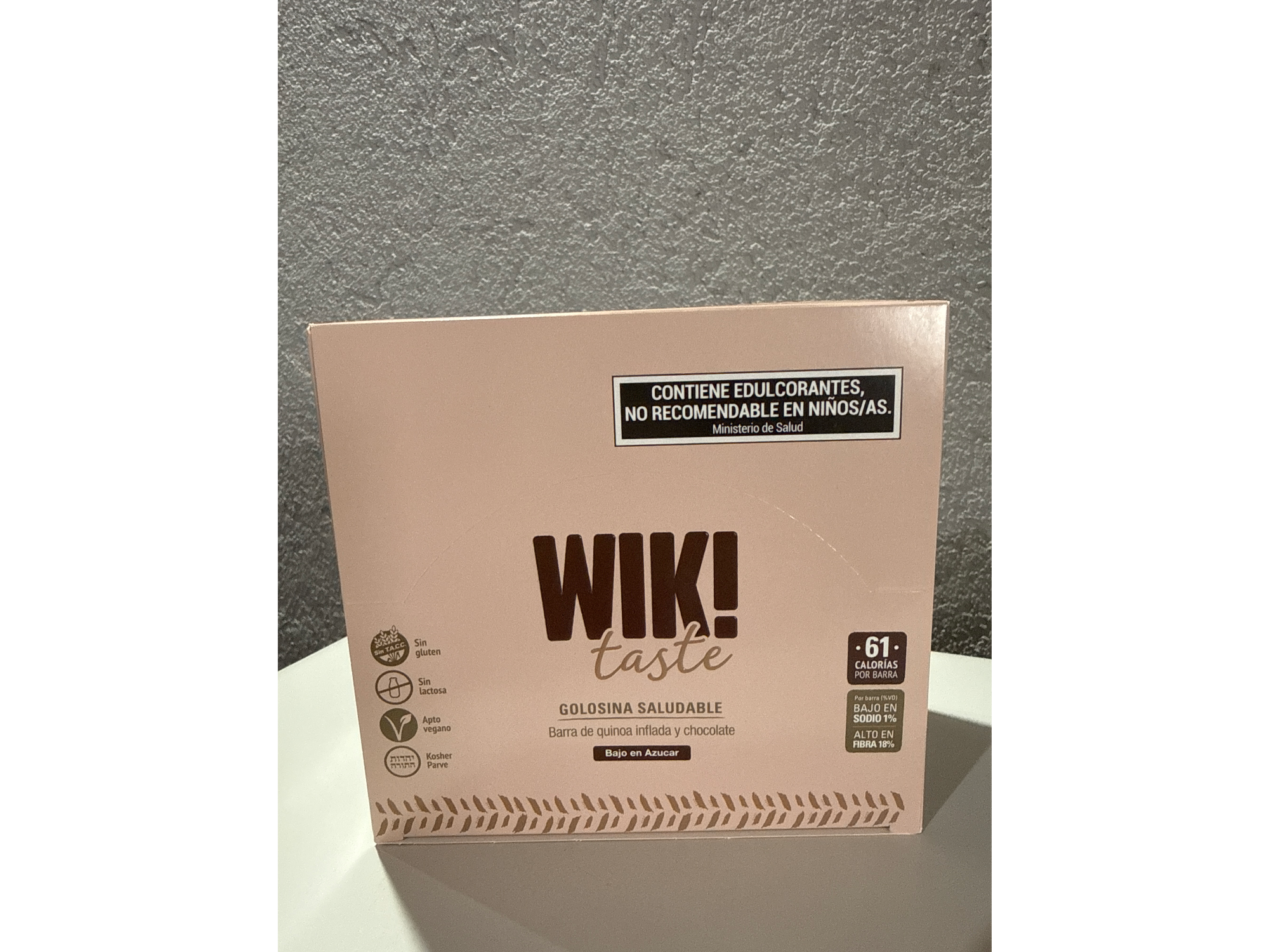 BARRA WIK QUINOA Y CHOCOLATE x20g X 20 UN