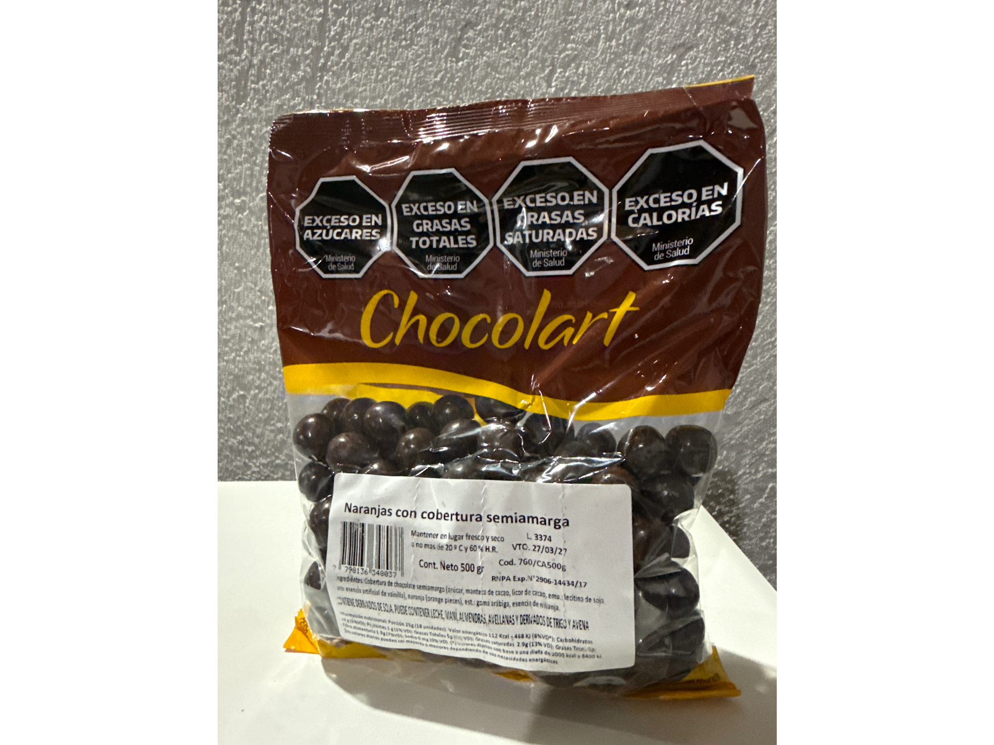 NARANJA CON CHOCOLATE X 500GR