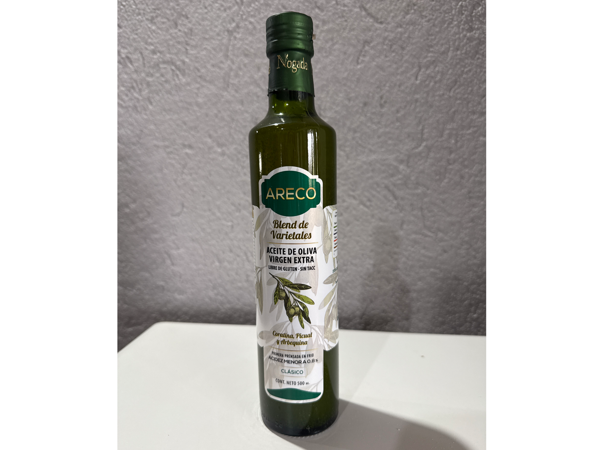 ACEITE ARECO EXTRA VIRGEN DE 500ML, ENVASE DE VIDRIO