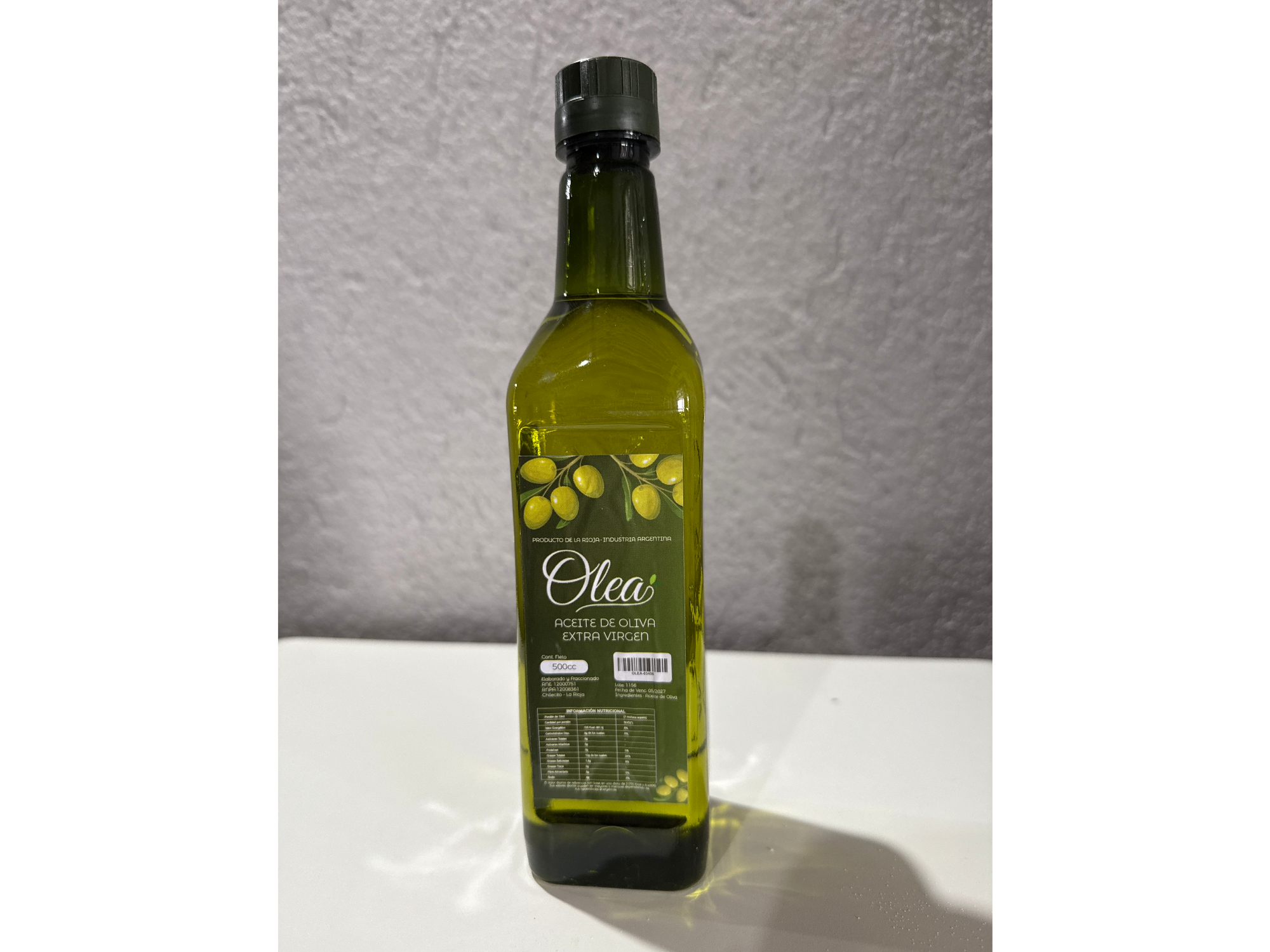 ACEITE OLIVA x 500 ML EXTRA VIRGEN ENVASE PLASTICO