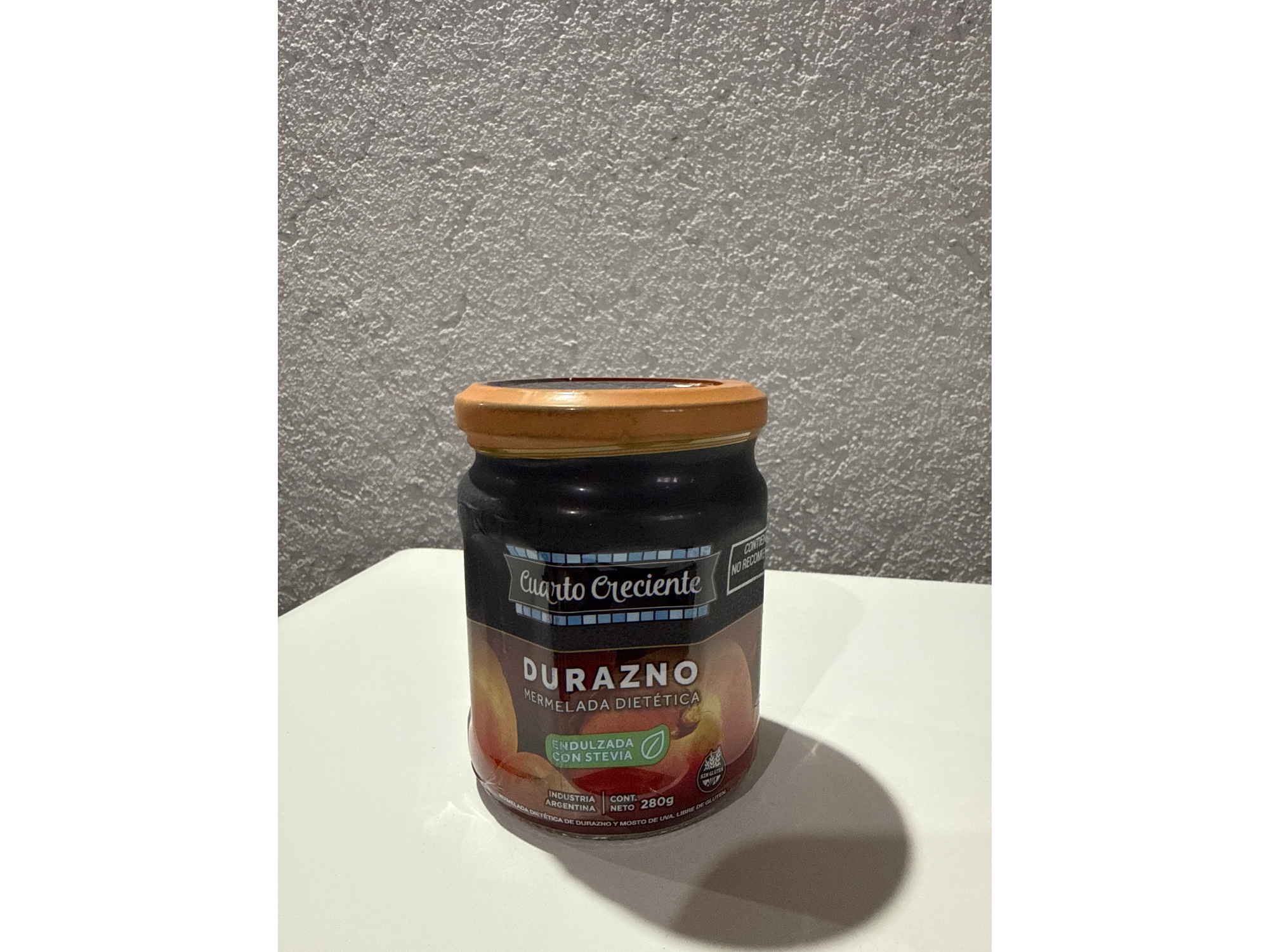 MERMELADA DURAZNO CUARTO CRECIENTE CON STEVIA X 300 GRS