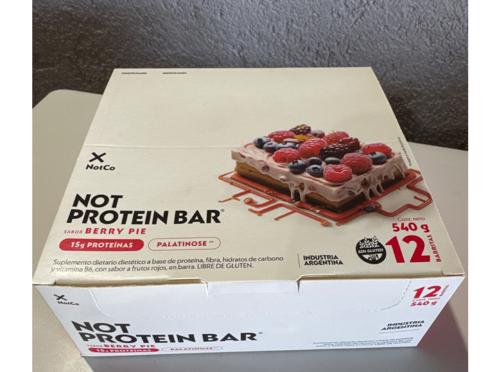 NOT BARRA PROTEICA BERRYE PIE x 12 45g C/U