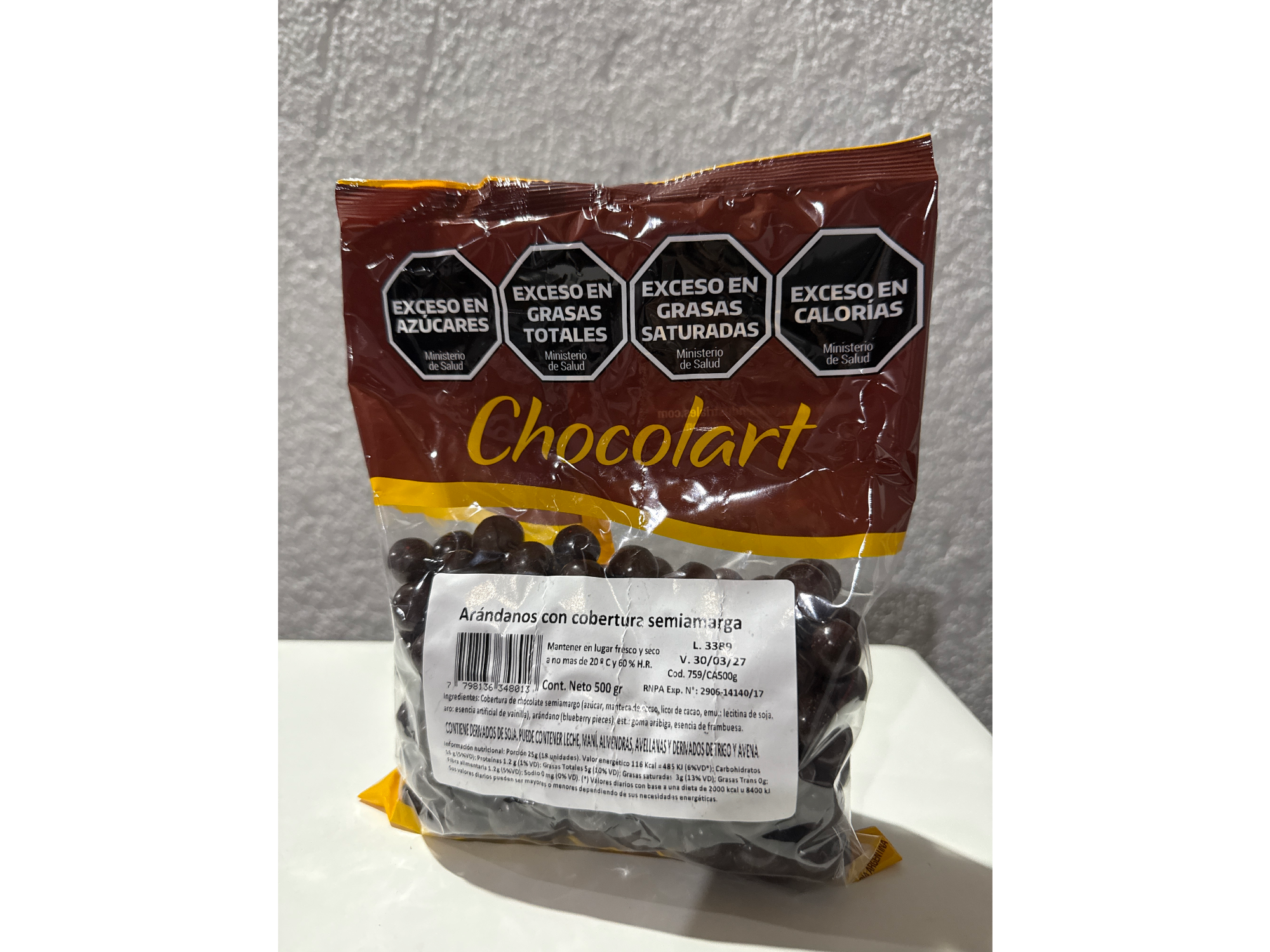 ARANDANO CON CHOCOLATE X 500GR