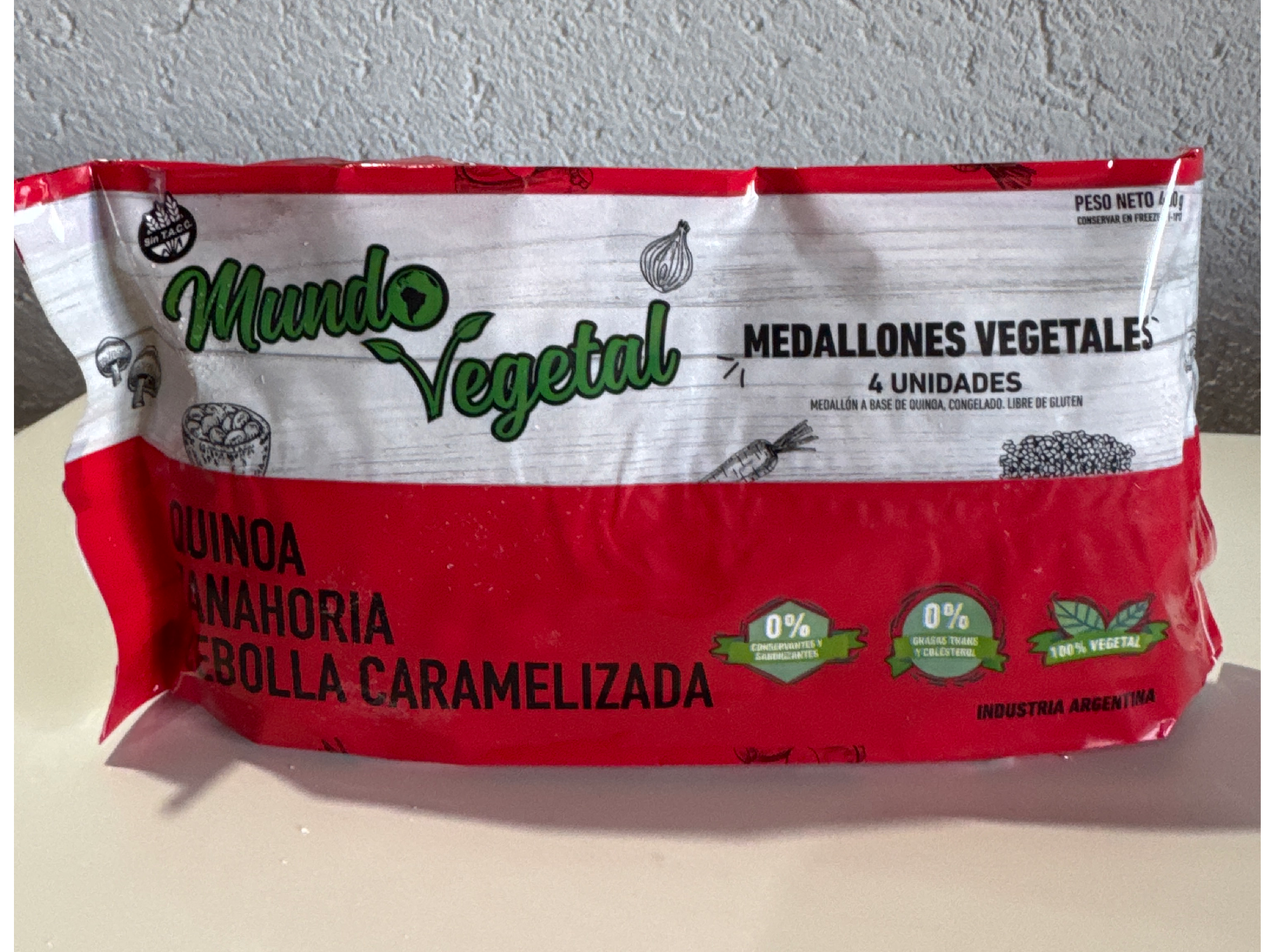 HAMB DE QUINOA y CEBOLLA CARAMELIZADA 4 UN - 400 GR