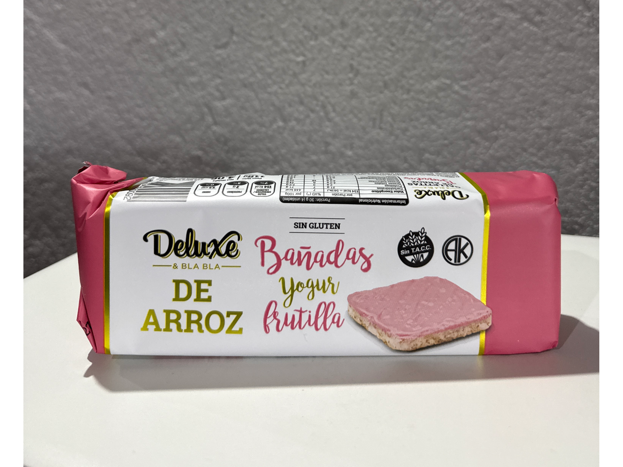 GALLETA DE ARROZ BAÑADA FRUTILLA