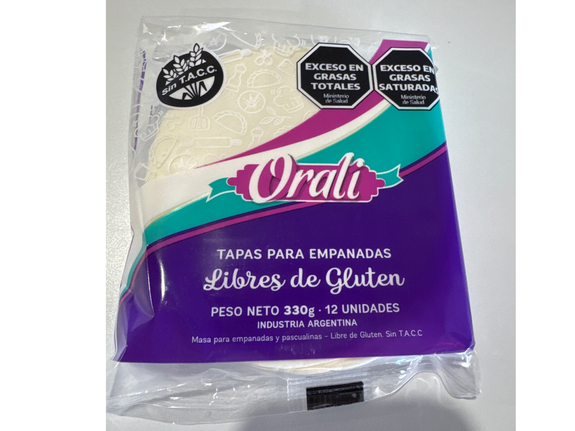 TAPA EMPANADA SIN TACC