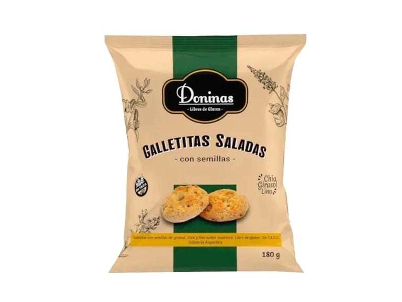 GALLETITAS SALADAS CON SEMILLA SIN TACC