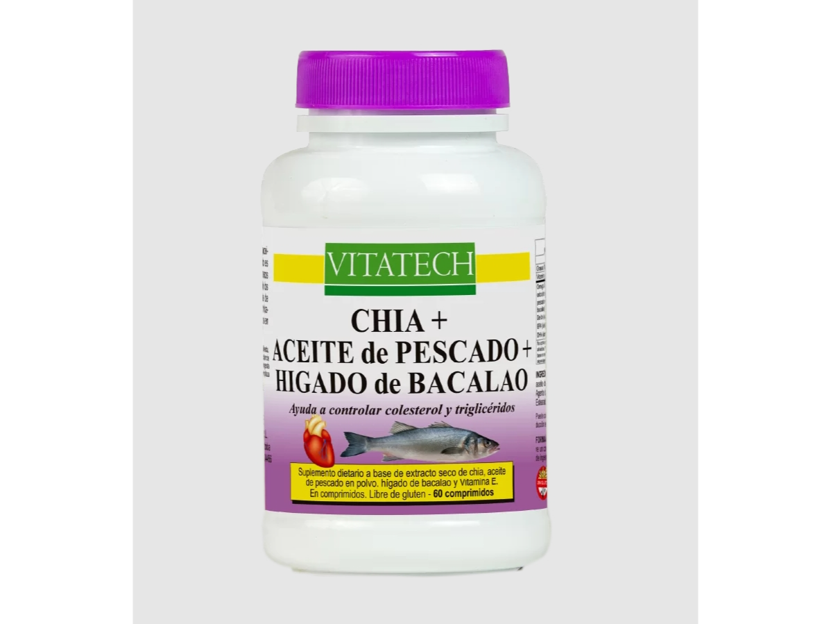 CHIA+ACEITE DE PESCADO+HIGADO DE BACALAO x 60