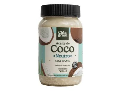 Aceite de coco neutro x 360ml Chia Graal
