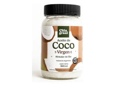 Aceite de coco virgen x 360ml Chia Graal