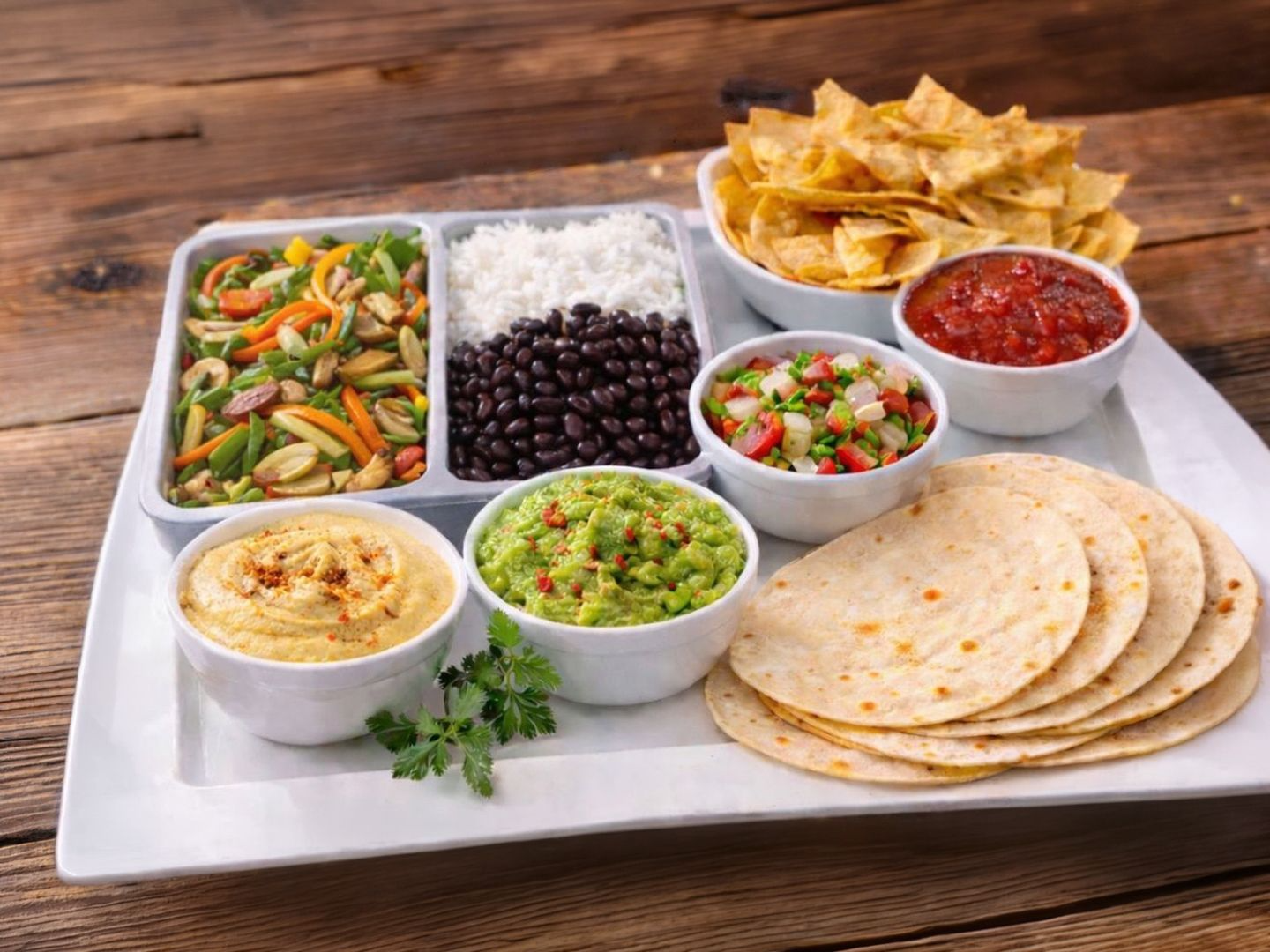 Tacos para 2 vegetarianos/ veganos
