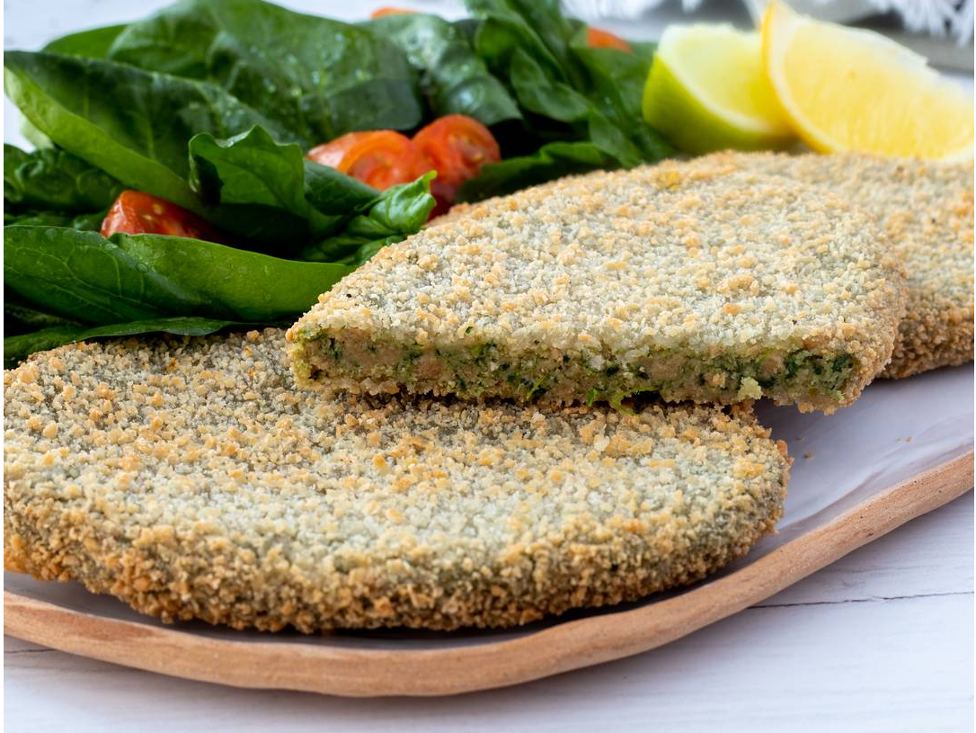 Milanesa de soja con espinaca x200gr(2u aprox)