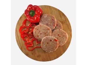 Burguer Pollo, morrón y queso x500gr aporx