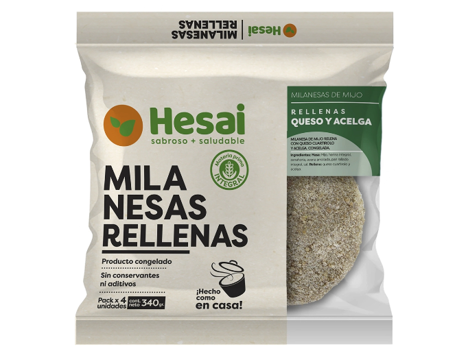 MILANESAS QUESO Y ESPINACA  X 4 UNID.