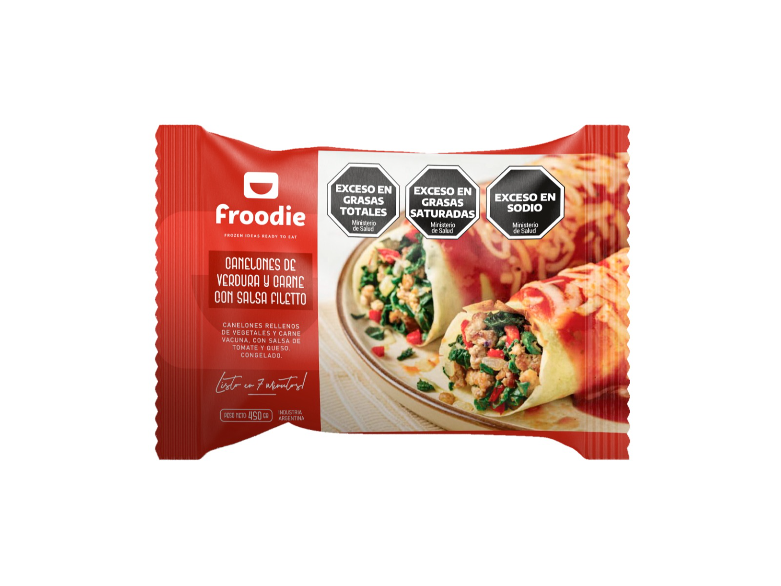 CANELONES DE CARNE CON VERDURAS  CAJA X 12 UNID