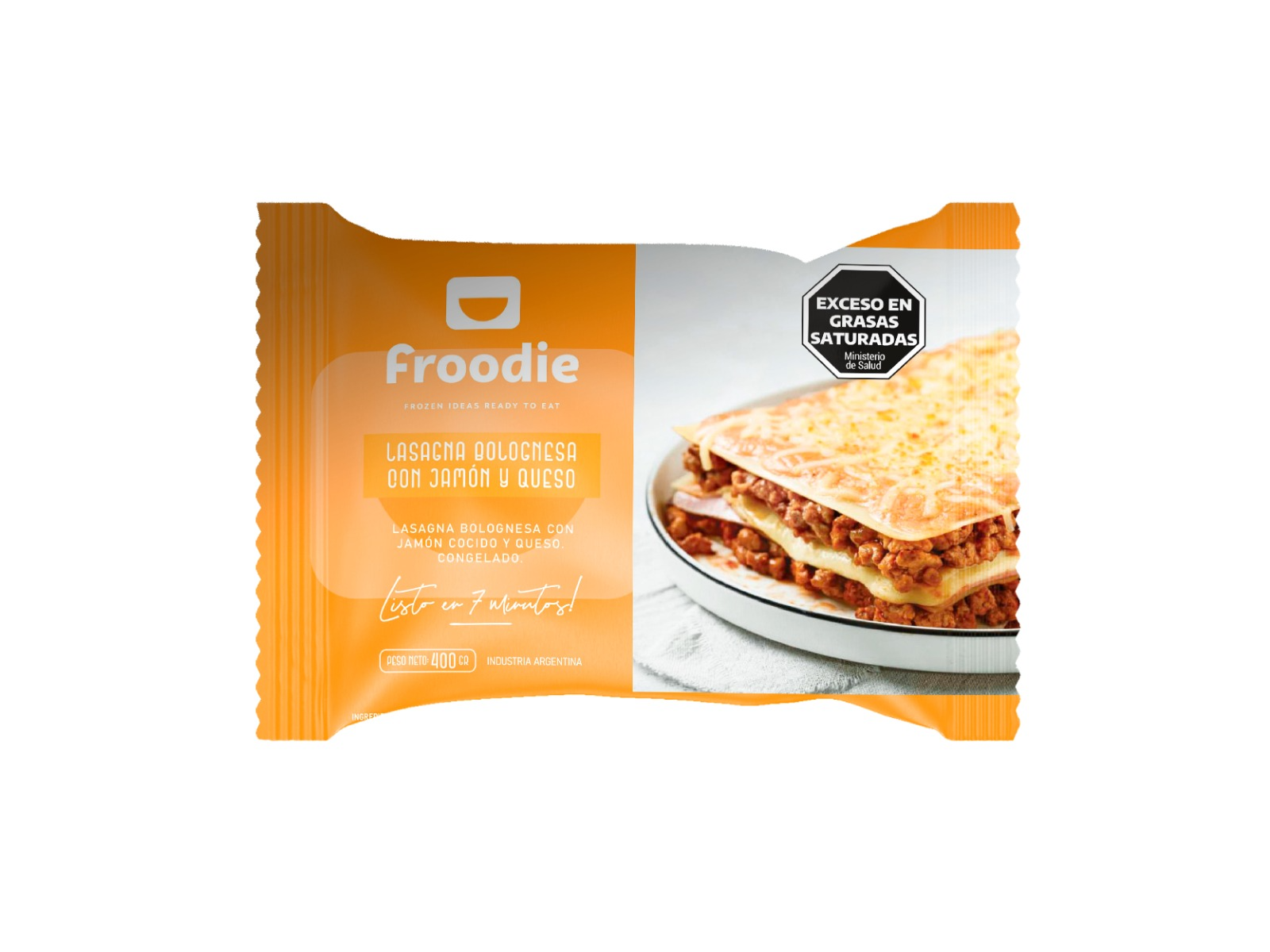 LASAGNA BOLOGNESA CON JAMON Y QUESO X 12 UNID.