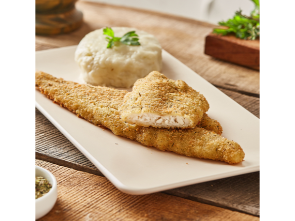 FILET DE MERLUZA  CROCANTE Y FINAS HIERVAS