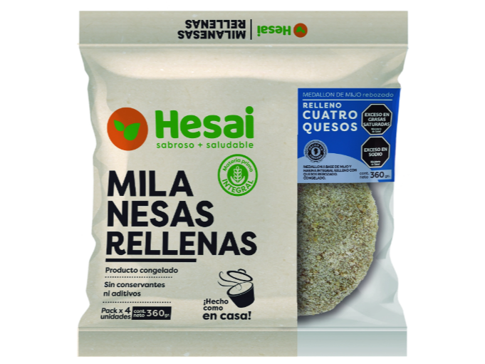 MILANESAS CUATRO QUESOS X 4 UNID.