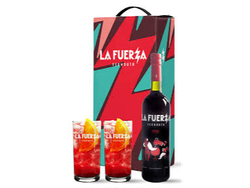 Vermut La Fuerza Estuche con 2 Vasos