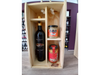 Caja de madera con tapa de madera + vino Piattelli + Escabecche JBJ + Vegetanesa Nazareno