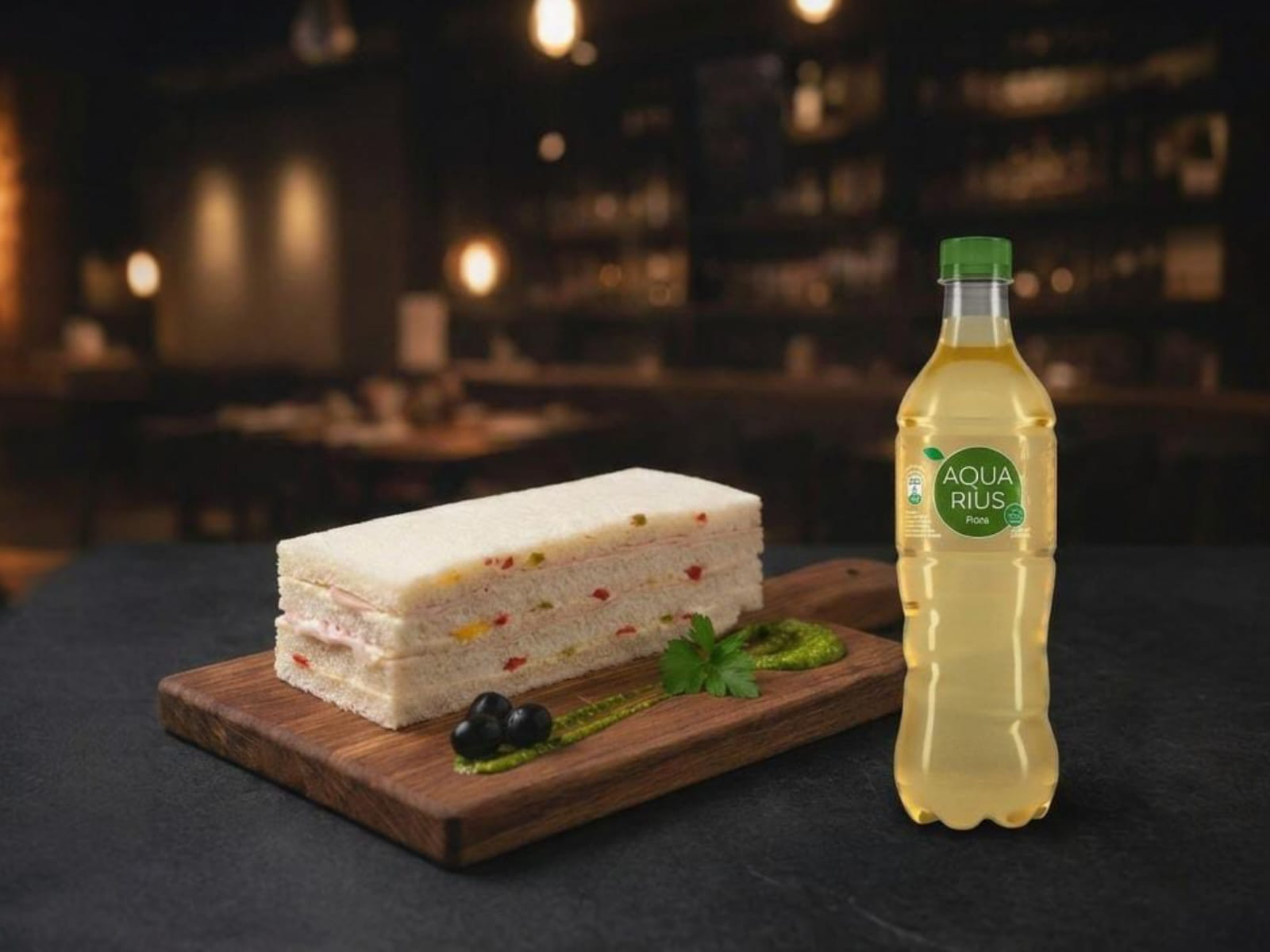 2 Sandwich de verdura + Agua saborizada