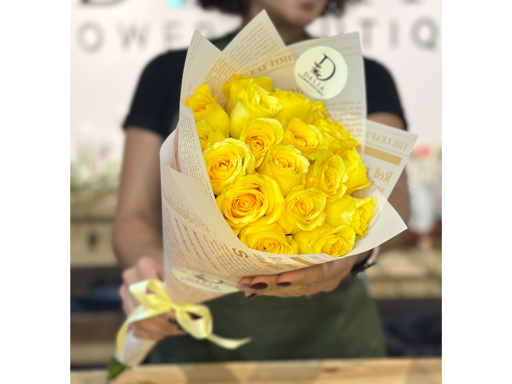 Bouquet Reina de Corazones Amarillo