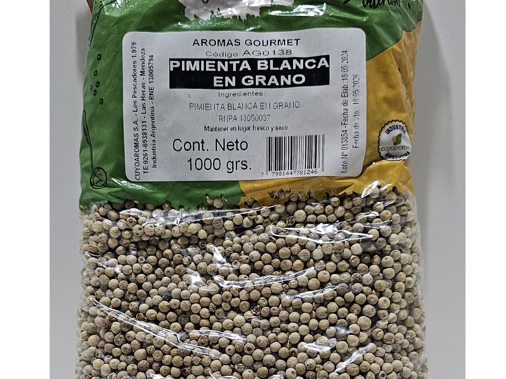PIMIENTA BLANCA EN GRANOS