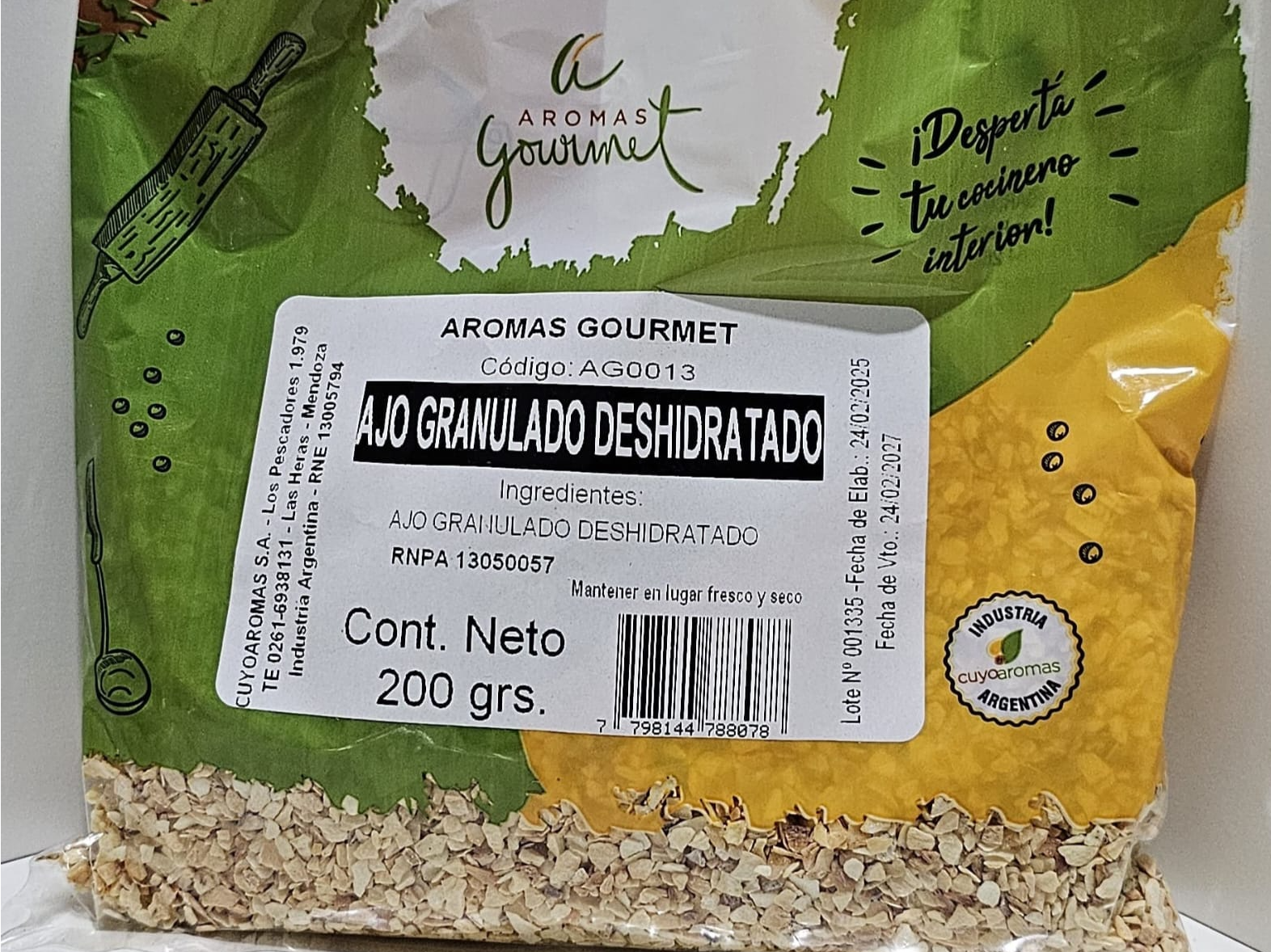 AJO GRANULADO DESHIDRATADO