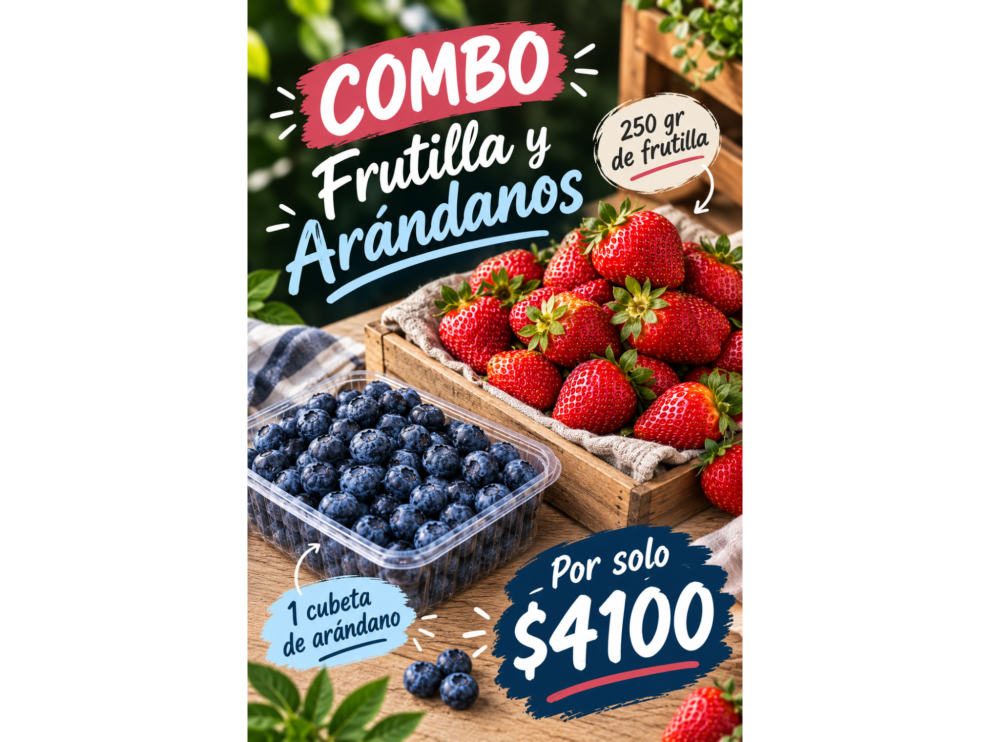 Combo Frutilla y Arándano