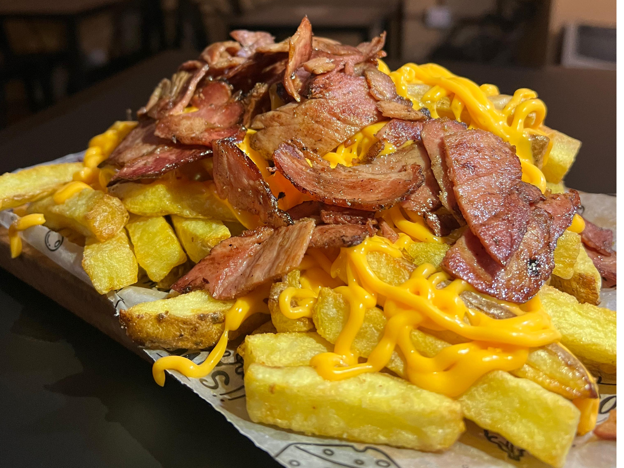 Con Cheddar y Bacon