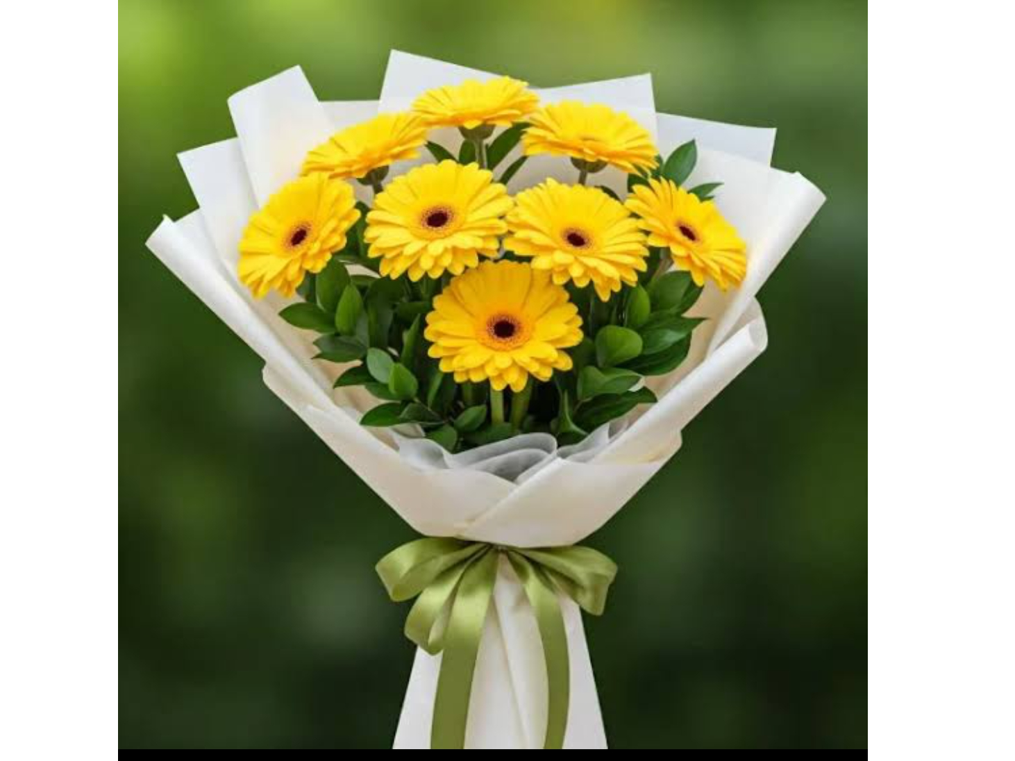Bouquet de 10 gerberas amarillas