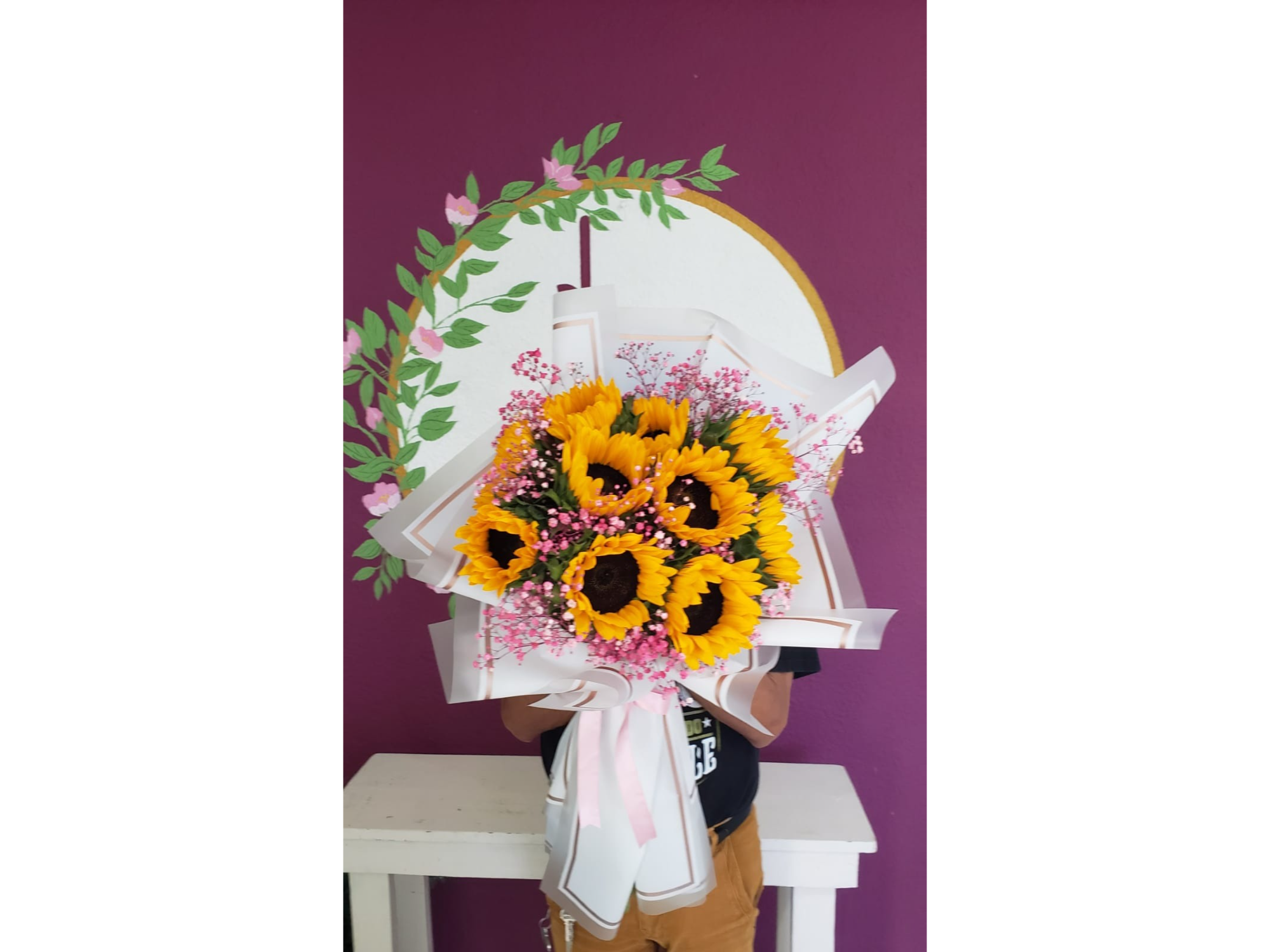 10 Girasoles con nube colores