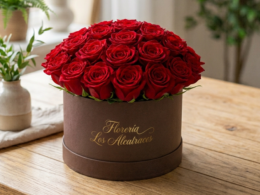 Caja con 24 Rosas