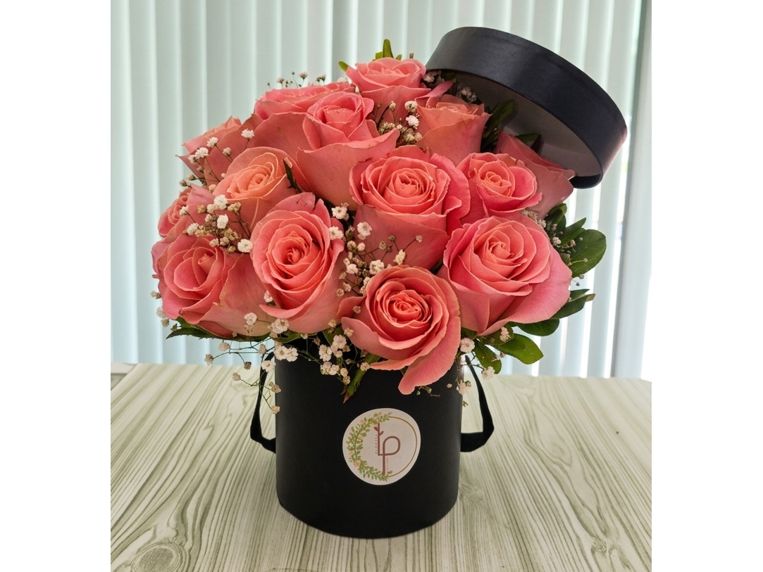 Caja de 14 rosas