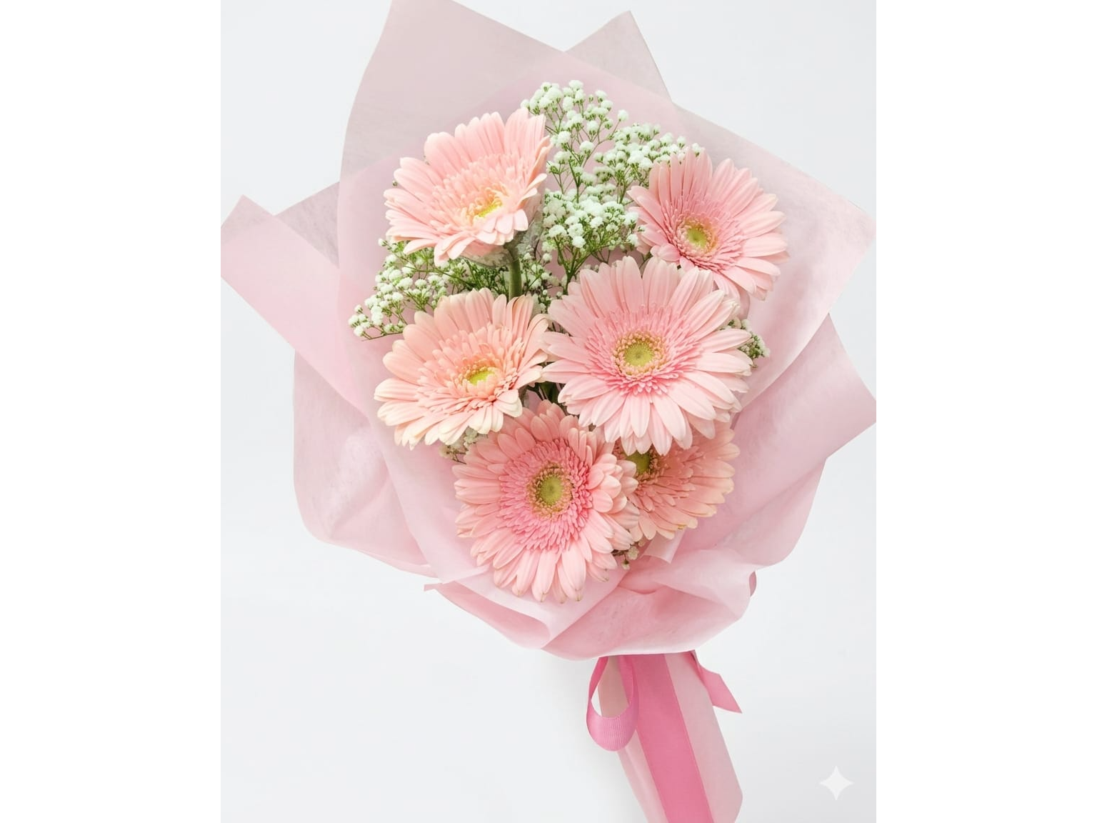 5 Gerberas y follajes