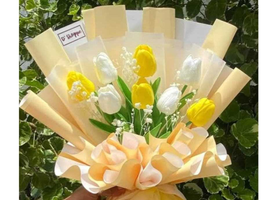 Bouquet de 10 tulipanes amarillos