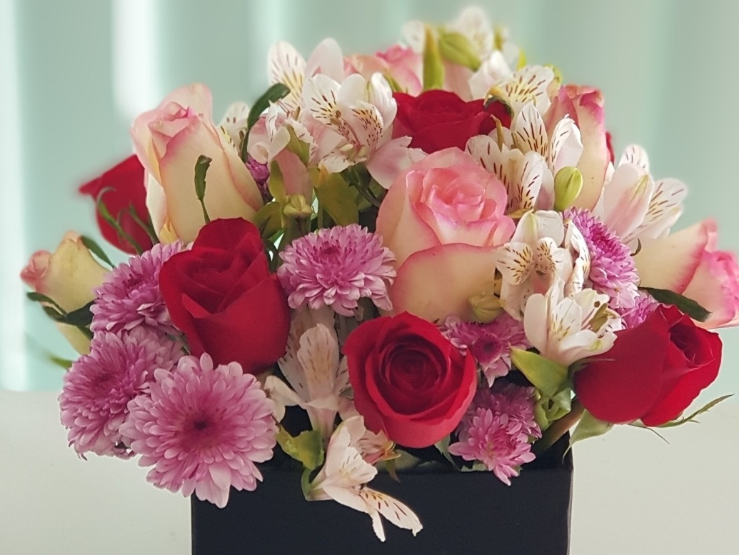 12 Rosas con Follajes