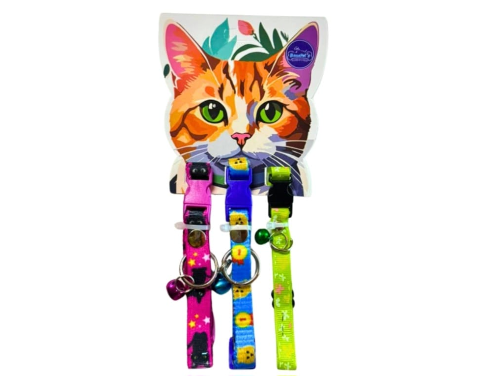 PAQUETE COLLARES PARA GATO 3 PZAS.